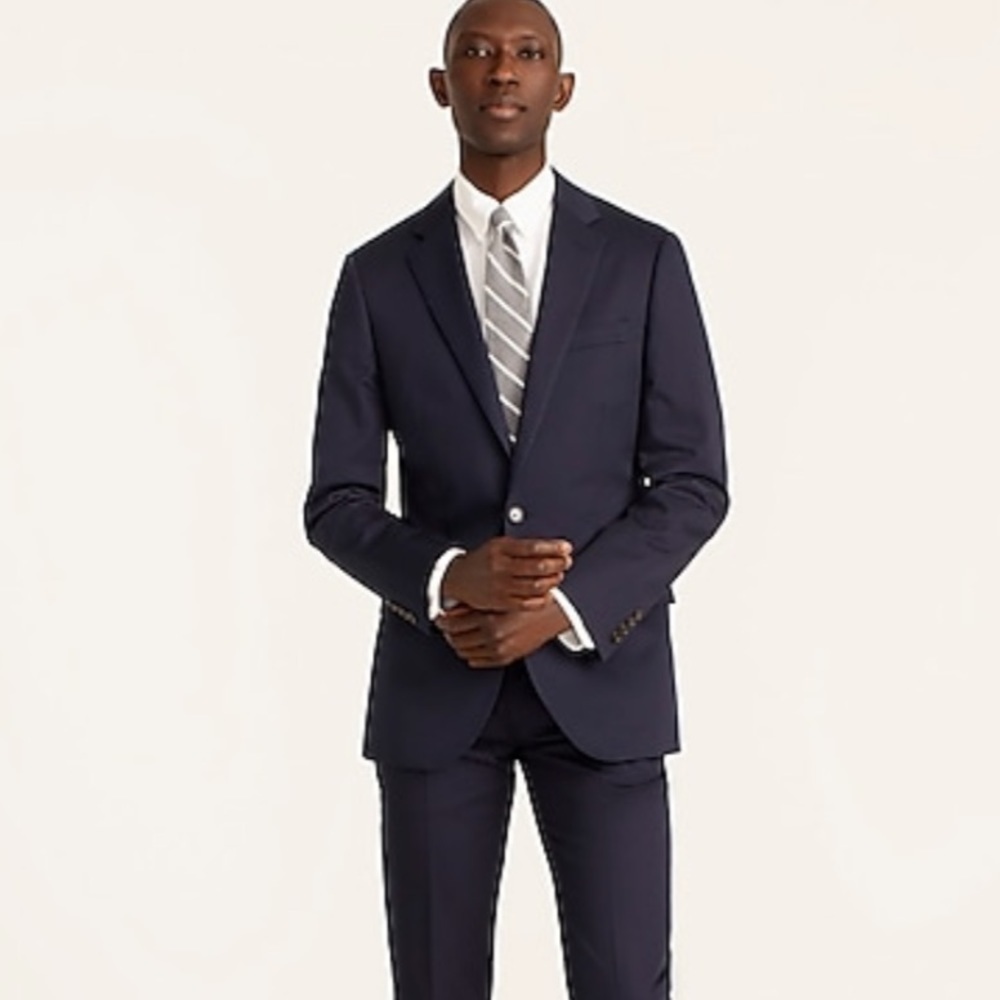 J crew ludlow slim fit suit jacket navy blue